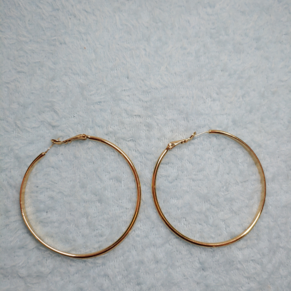 Golden Big Loop Earrings