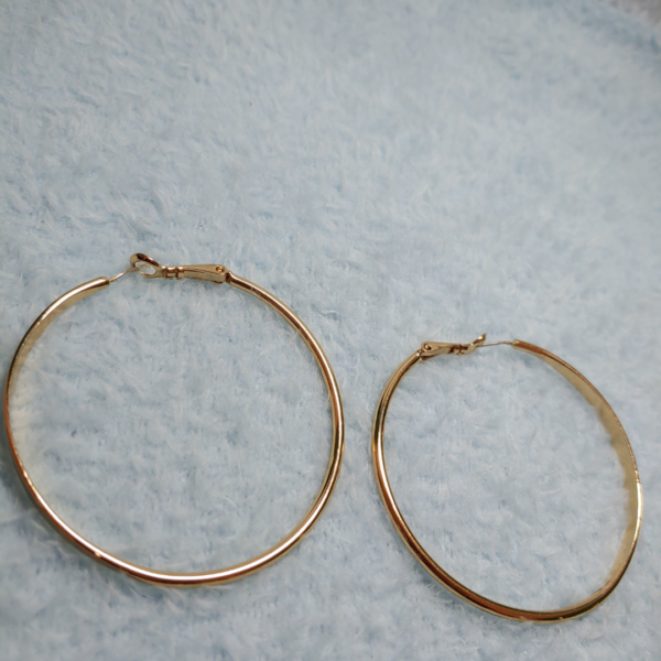 Golden Big Loop Earrings