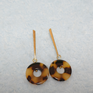 Black Golden Dangle Earrings