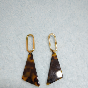 Golden Black Dangle Earrings