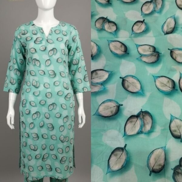 Aqua Mist Lawn – Unstitched 1-Piece Suit